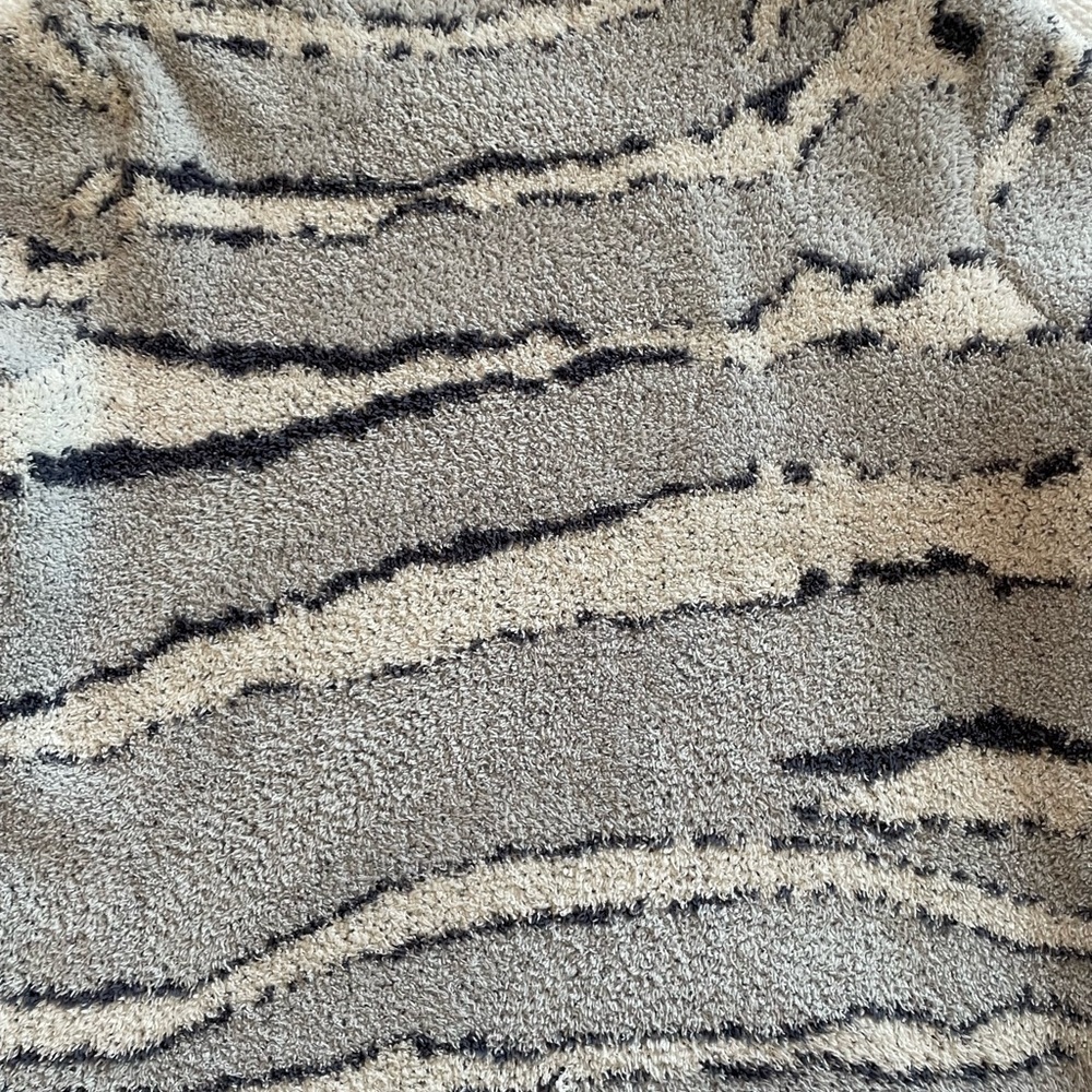 Barefoot Dreams CozyChic Seaside Crew-Neck Pullover Sweater Ocean Zebra - Picture 5 of 9